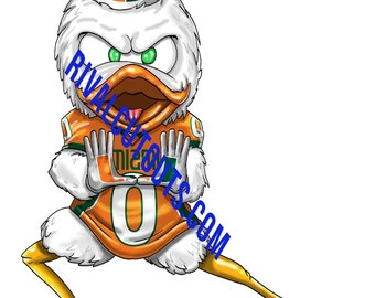 Miami Hurricanes glitter VINYL iron on transfer