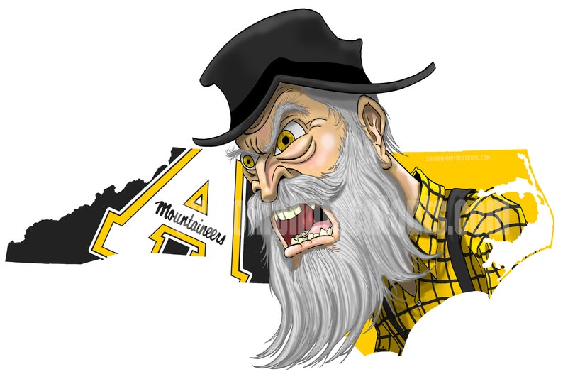 Appalachian State University Mountaineers Inspired Decal Etsy