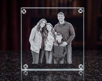 Custom Photo Glass Coaster Personalized Picture Keepsake Family Portrait Couple Anniversary Gift Wedding Photo Gift Housewarming Keepsake