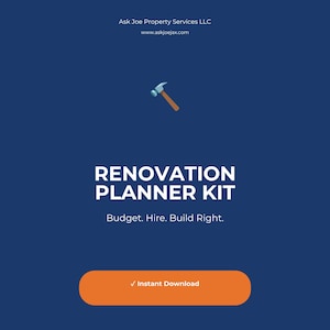 Home Renovation Planner | Contractor Hiring Checklist | Renovation Budget Tracker | Home Improvement Printable | Instant Download