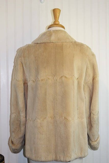 Vintage Sheared Lamb Fur Coat Short Swing Stroller Creamy - Etsy