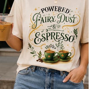Espresso SVG PNG, Fairy Coffee Theme Park Shirt Design, Pixie Dust Coffee Digital File