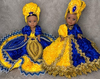 Muñeca de Dos Aguas Yemaya Ochun Doll Santeria Ifa Osha Palo