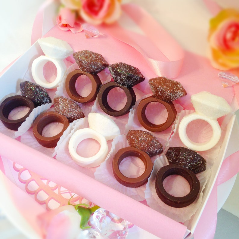 Chocolate Engagement Ring Party Favors Ring Shaped Etsy