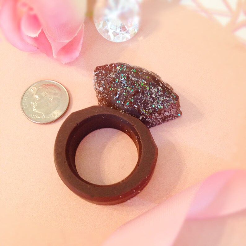 Chocolate Engagement Ring Party Favors Ring Shaped Etsy