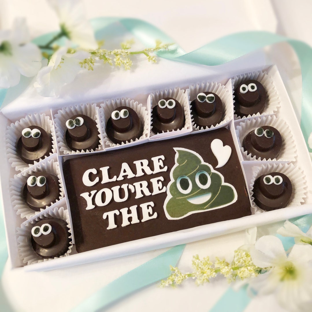 Personalized Poop Emoji Chocolates You're the Shit Chocolates Chocolate