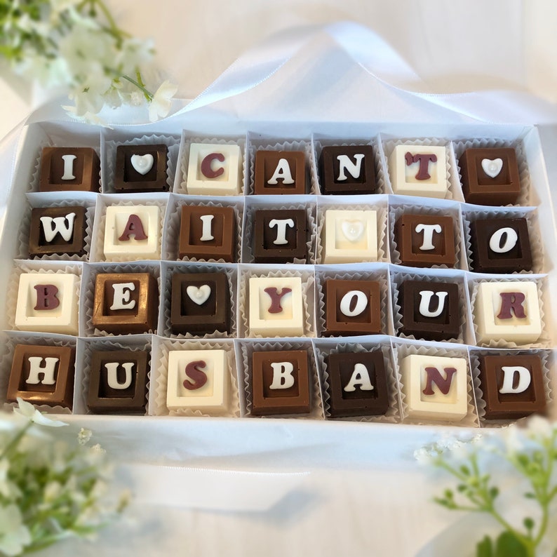 I Can't Wait To Be Your Husband Chocolates Grooms Gift to Bride Gift from Groom to Bride on Wedding Day Wedding Day Chocolates image 2