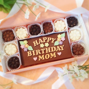 Birthday Chocolates Birthday Gift for Mom Happy Birthday Mom Chocolates Chocolate Flowers Gift for Her image 2