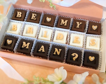 Will You Be My BridesMan Chocolate Proposal Gift - Chocolate Bridesman Proposal - Wedding Party Proposal Gifts - Bridesman Proposal Gift