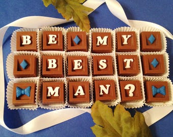 Will You Be My Best Man Proposal Chocolates - Be My Best Man Proposal - Best Man Wedding Invitation - Best Man Proposal Chocolates