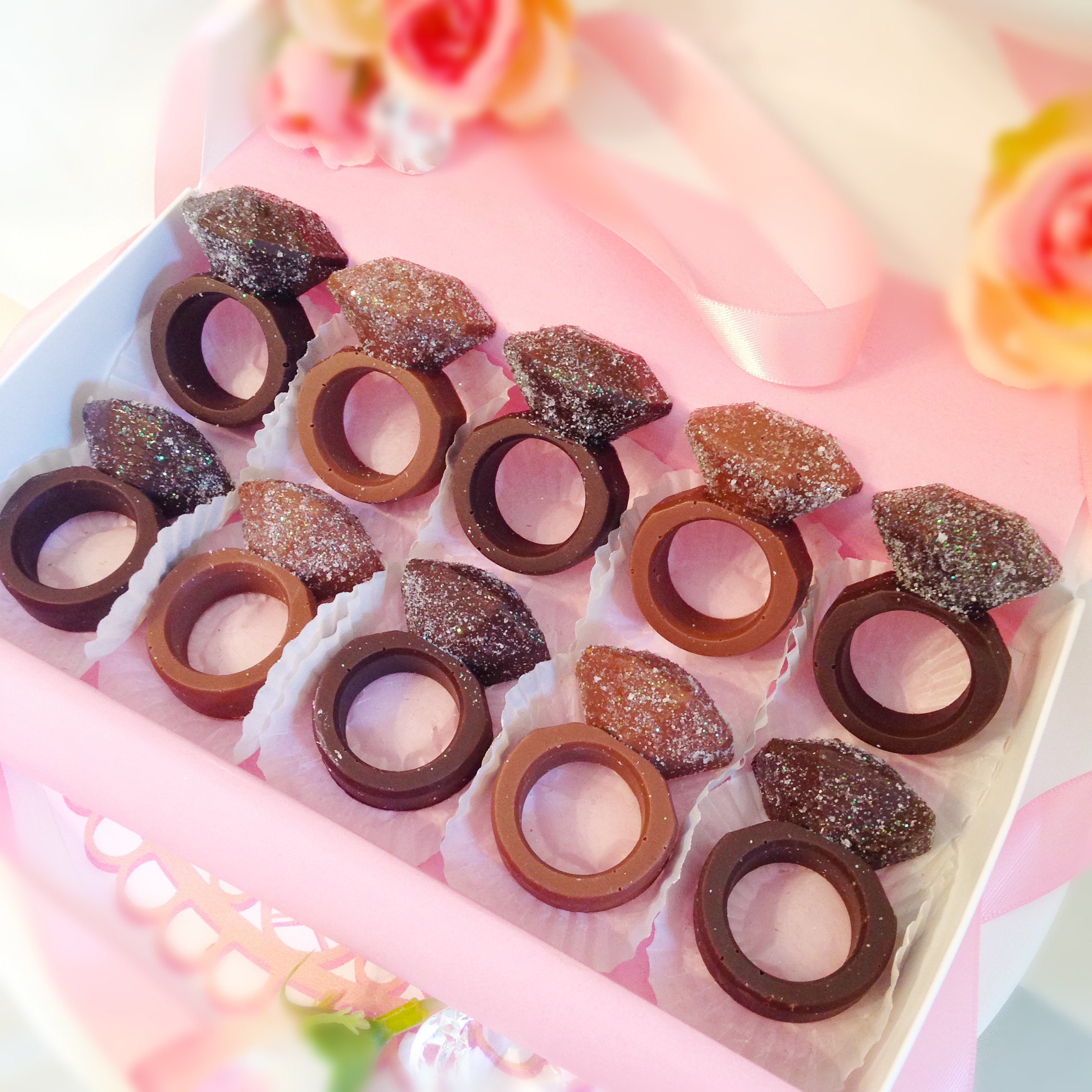 Chocolate Engagement Ring Party Favors Ring Shaped Etsy