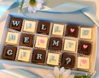 Will You Be My Girlfriend Chocolates - Chocolate Girlfriend Proposal - Chocolate Gift for Girlfriend - Ask to be Your Girl - Gift for Her