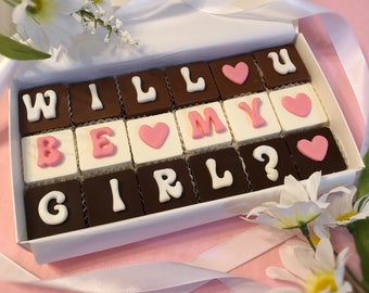 Will You Be My Girlfriend Chocolates - Girlfriend Proposal Chocolates - Be My Girl Chocolates - Ask to be Your Girl - Gift for Her