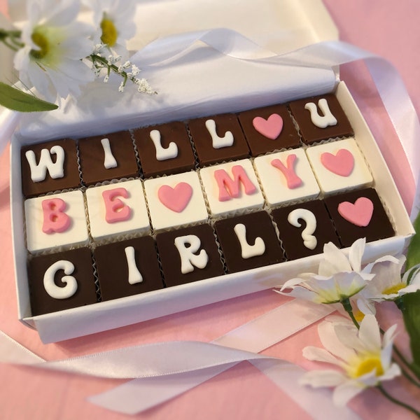 Will You Be My Girlfriend Chocolates - Girlfriend Proposal Chocolates - Be My Girl Chocolates - Ask to be Your Girl - Gift for Her