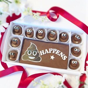 Shit Happens Poop Emoji Chocolates Poop Emoji Chocolate Chocolate Poop Gag Gift White Elephant Gift Secret Santa Gift Shit Happens image 2