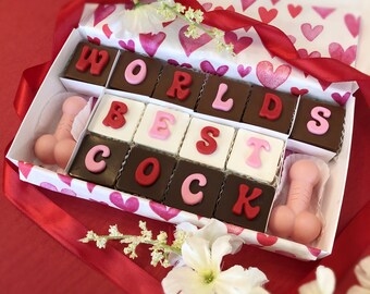 World's Best Cock Chocolates - Naughty Gift For Him - Sexy Boyfriend Gift -  Gift for Husband - World's Best Dick Chocolates