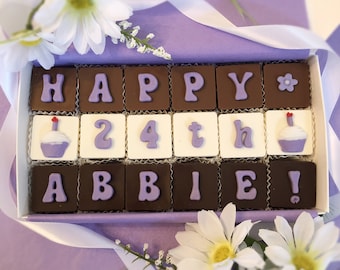 Personalized Birthday Chocolates - Unique Birthday Gift - Custom Birthday Gift For Her - Gift for Him   - Birthday Chocolates Personalized