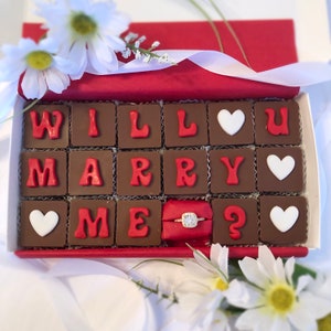 Will You Marry Me Chocolate Proposal with Ring Chocolate Marriage Proposal Unique Marriage Proposal Marry Me Chocolate Box image 7