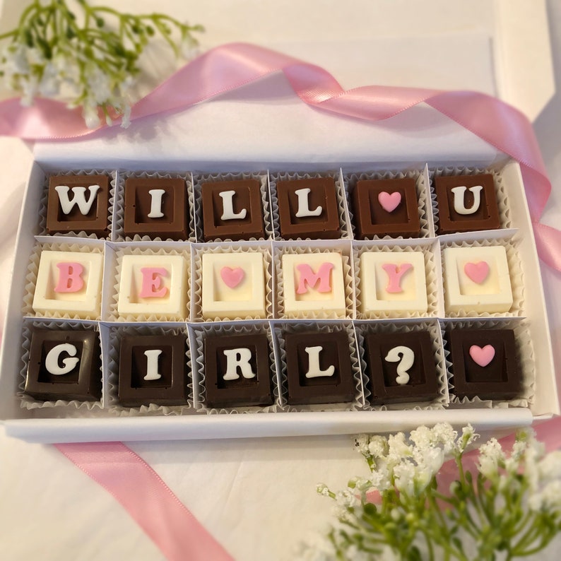 Will You Be My Girlfriend Chocolates Chocolate Girlfriend Etsy
