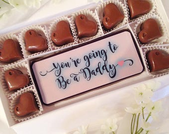 You're Going To Be A Daddy Chocolates - We Are Expecting - New Daddy Message - Surprise Pregnancy Reveal - We Are Pregnant - Daddy To Be