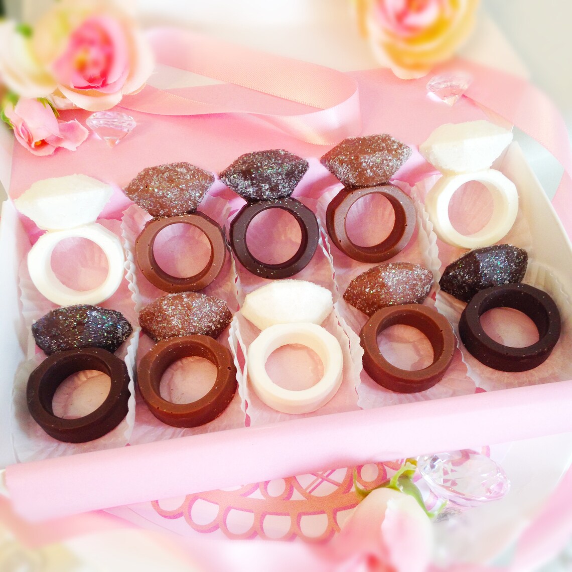 Chocolate Engagement Ring Party Favors Ring Shaped Etsy