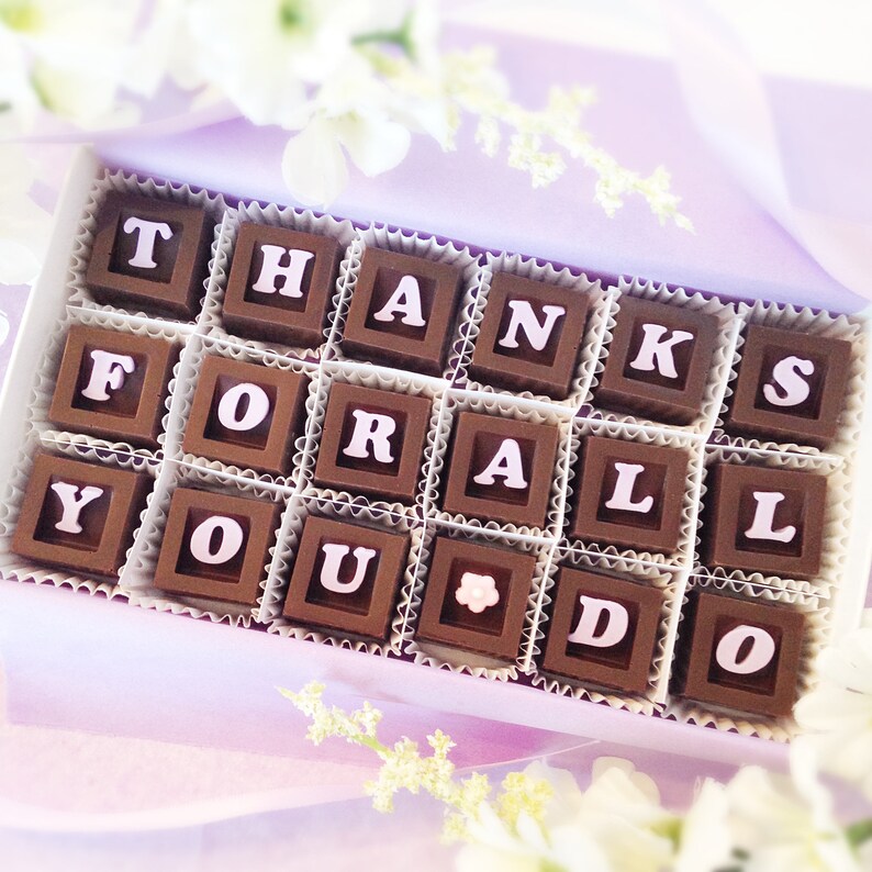 Thanks For All You Do Chocolates Thank You Gift Appreciation Gift Gift for Teacher Thank You Doctor Gift Nurse Thank you image 2