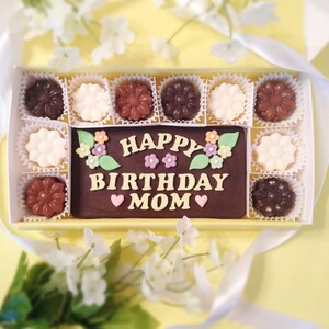 Birthday Chocolates Birthday Gift for Mom Happy Birthday Mom Chocolates Chocolate Flowers Gift for Her image 4