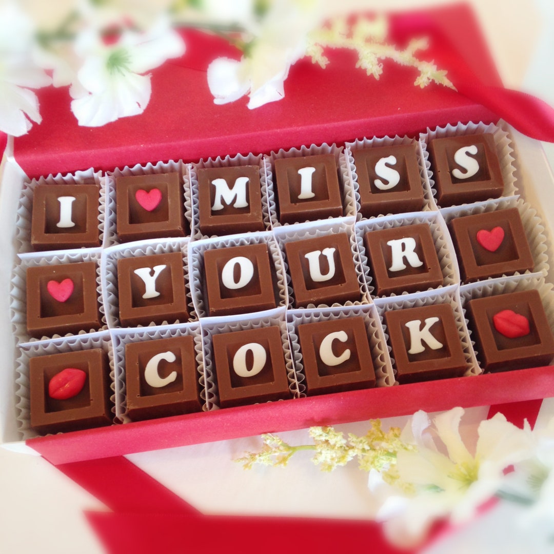 I Miss Your Cock Chocolates Naughty Chocolate Gift for Boyfriend I Miss