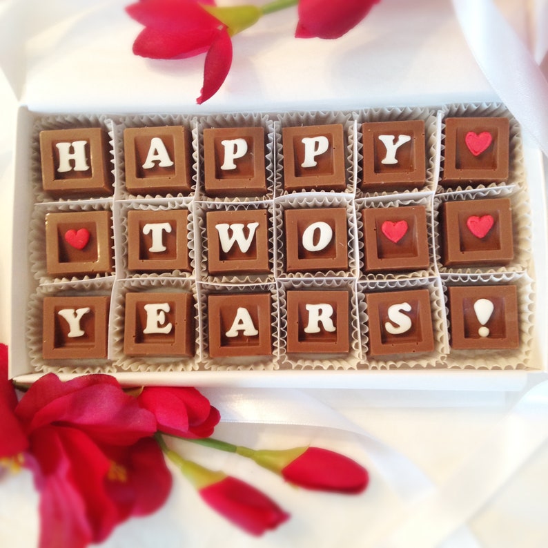 Custom Anniversary Chocolates Personalized Anniversary Gift Etsy