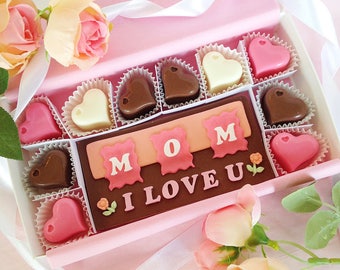 I Love You Mom Chocolates - Chocolate Birthday Gift For Mom - Mother's Day Chocolates - Chocolates For Mom - Chocolate Mothers Day Gift