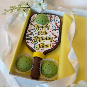 Personalized Chocolate Pickleball Paddle: Birthday Gift for Pickleball Player