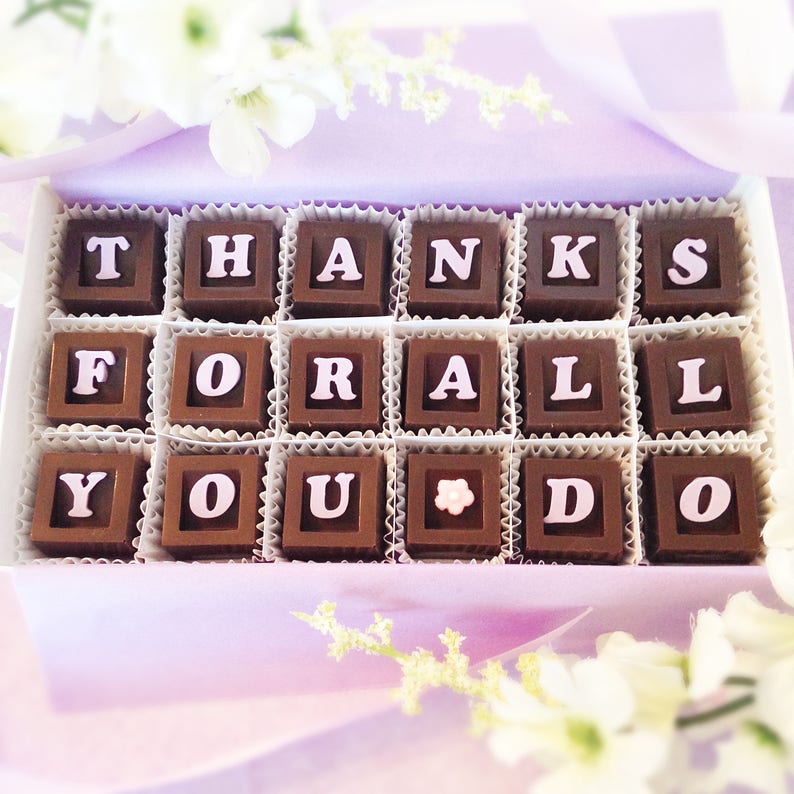 Thanks For All You Do Chocolates Thank You Gift Appreciation Gift Gift for Teacher Thank You Doctor Gift Nurse Thank you image 1