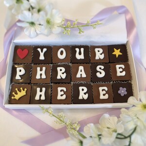 Personalized Words in Chocolate - Custom Chocolate Words - Personalized Chocolate Phrase ...
