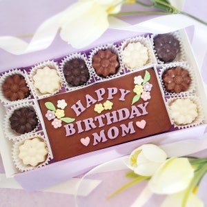 Birthday Chocolates Birthday Gift for Mom Happy Birthday Mom Chocolates Chocolate Flowers Gift for Her image 1