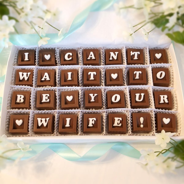 I Can't Wait To Be Your Wife Chocolate Gift - Gift To Groom From Bride - Wedding Day Chocolates to Husband - Gift for Groom On Wedding Day