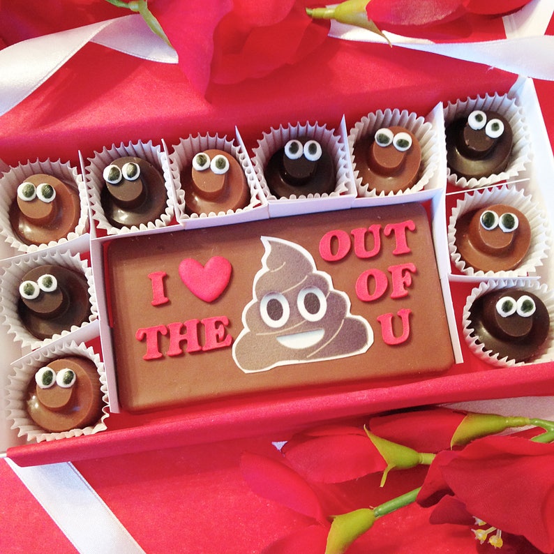 Valentine Poop Emoji Chocolates Chocolate Poop Emoji I Etsy