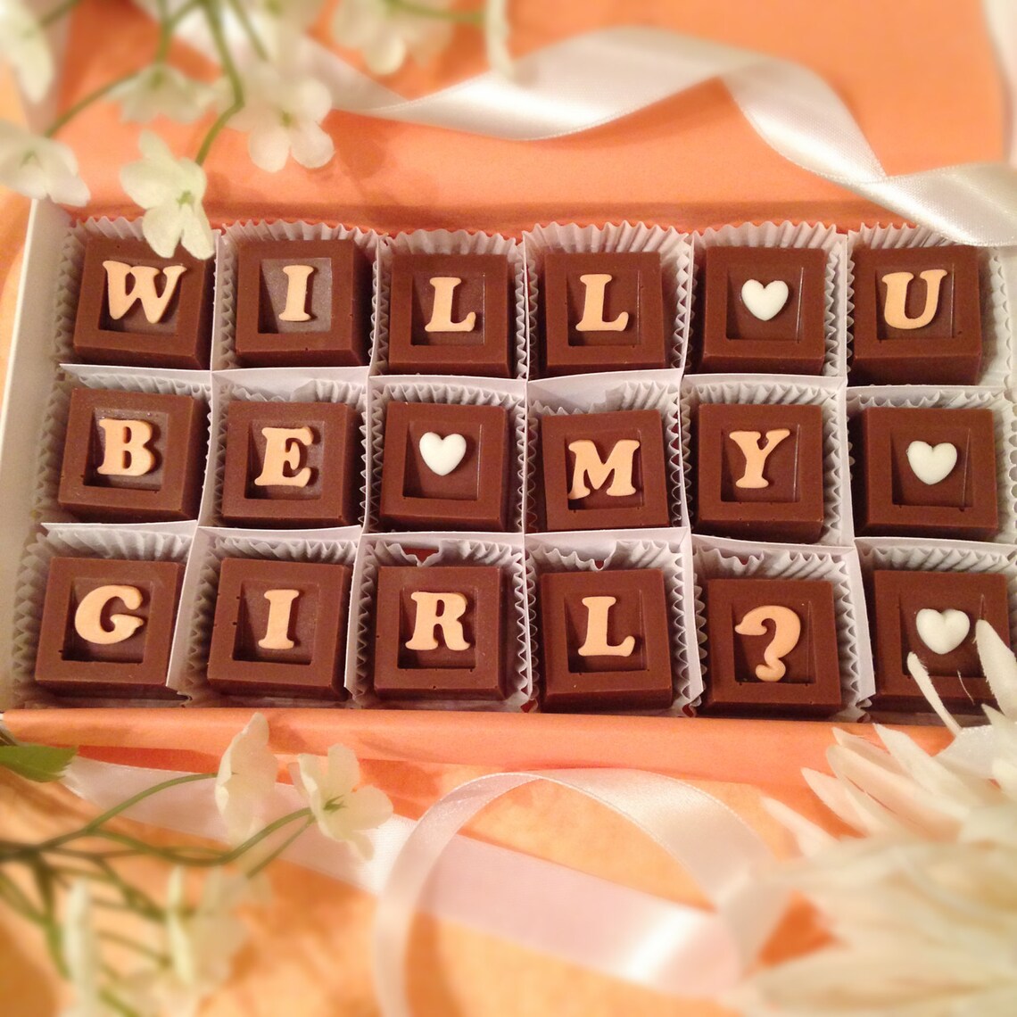 Will You Be My Girlfriend Chocolates Chocolate Girlfriend Etsy