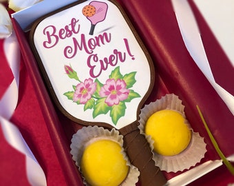 Mother's Day Chocolate Pickleball Paddle - Best Mom Ever Chocolate Pickleball Paddle - Gift for Mom - Mother's Day gift - Pickleball Mom