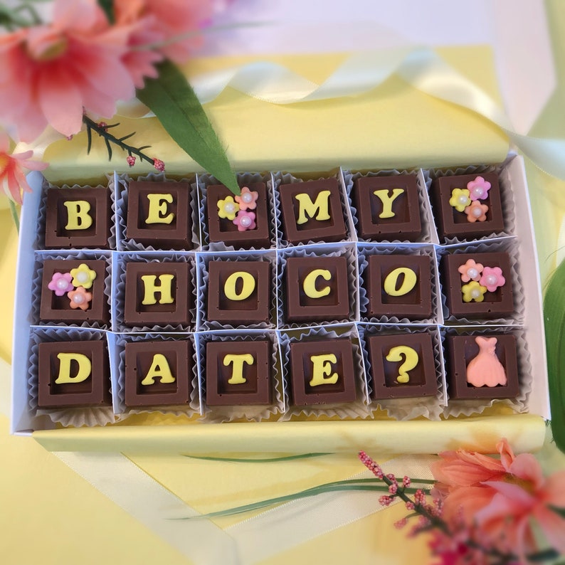 Chocolate HOCO Date Proposal Be My Homecoming Date Proposal Custom Be My hoco Date Unique hoco Proposal Chocolate hoco Proposal image 5