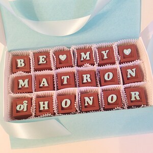 Will You Be My Matron of Honor Proposal Chocolates - Matron of Honor Gift - Chocolate Matron of Honor Proposal - Bridal Party Proposal Gift