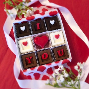 I Love You Valentine Chocolates - I Love You Message Chocolates - Valentine Gift - I Love You Gift - Valentine Chocolate Gift