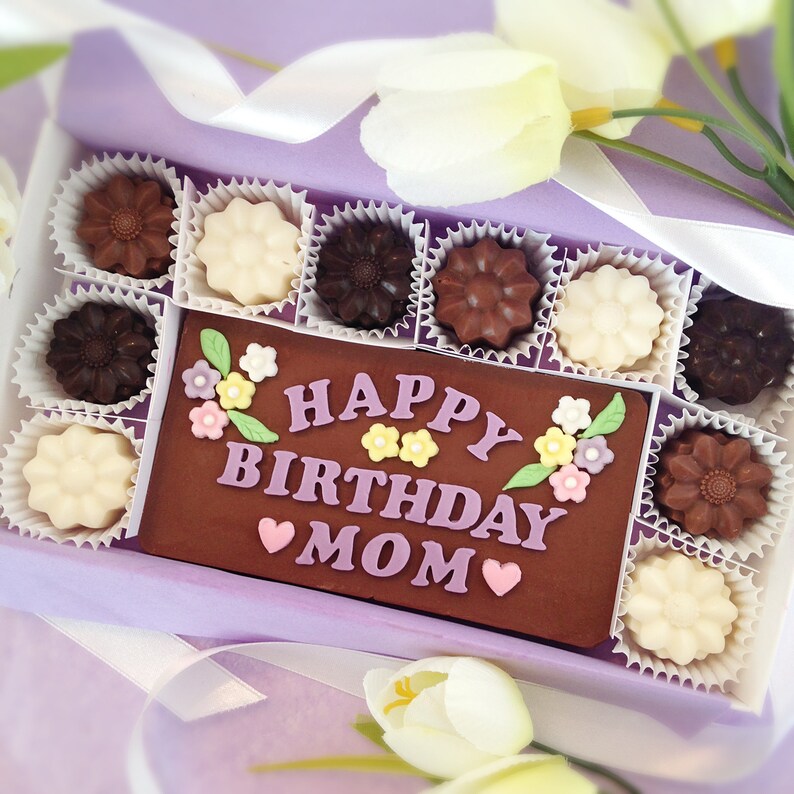 Birthday Chocolates Birthday Gift for Mom Happy Birthday Mom Chocolates Chocolate Flowers Gift for Her image 7