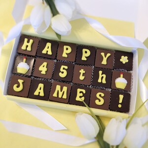 Personalized Birthday Chocolates Unique Birthday Gift Custom Birthday Gift For Her Gift for Him Birthday Chocolates Personalized image 10