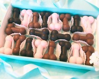 20 Chocolate Penis Bachelorette Party Favors - Penis Cupcake Toppers - Penis Candy - Chocolate Penis Party Favors - Pénis Bachelorette Decor