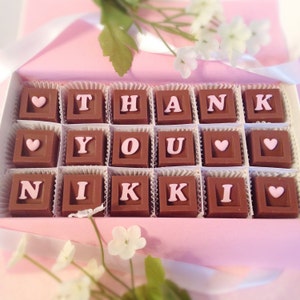 Thank You Chocolates Unique Thank You Gift Gifts For Her Chocolate Thank you Gift Hostess Gift Thank You Chocolates Chocolate image 4