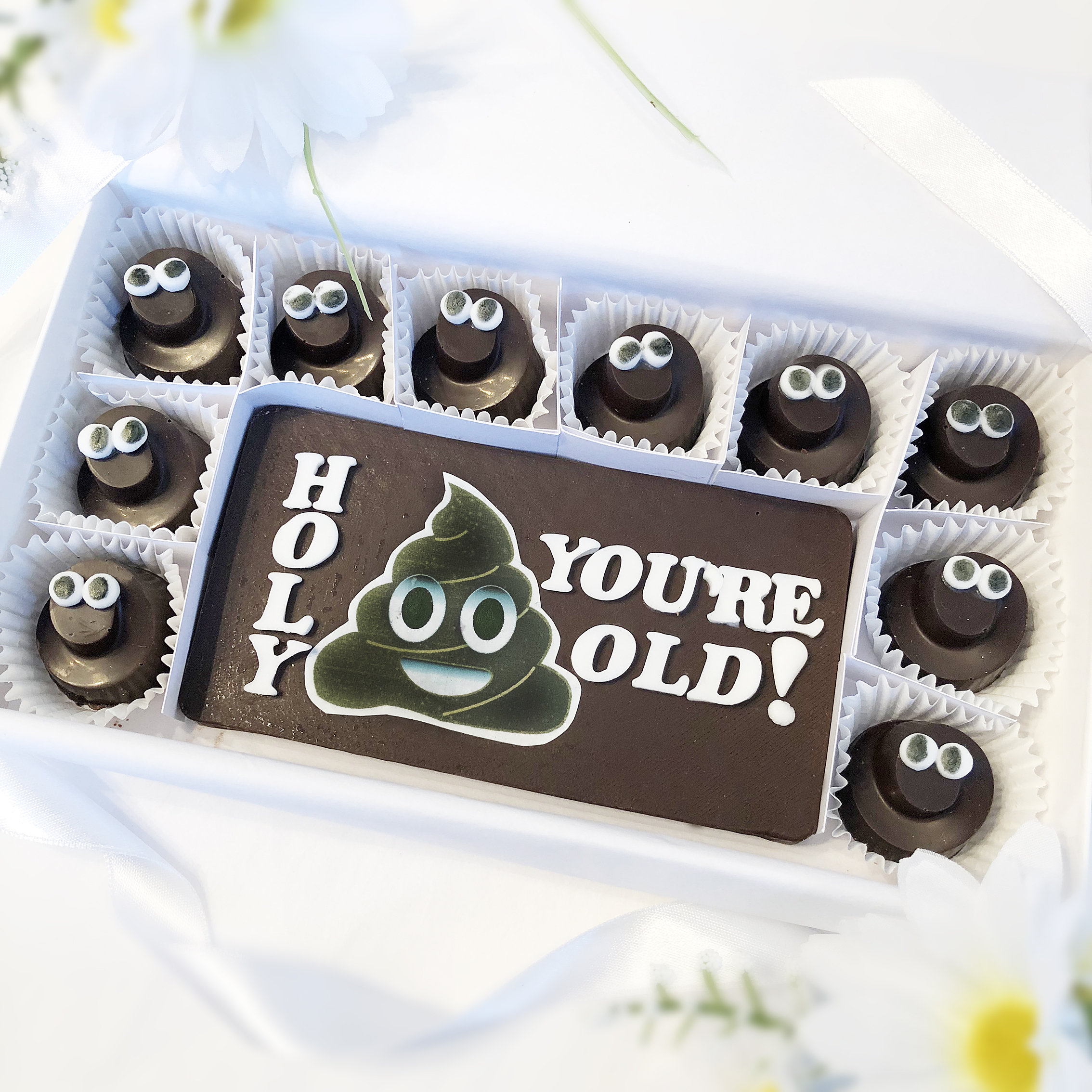 Holy Shit You're Old Chocolates Poop Emoji Chocolates Etsy