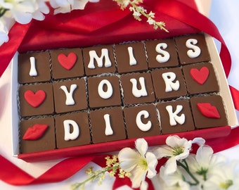 I Miss Your Dick Chocolates - Customized I Miss Your Cock - long distance gift - Birthday Gift for Him - Boyfriend Gift - Husband Gift