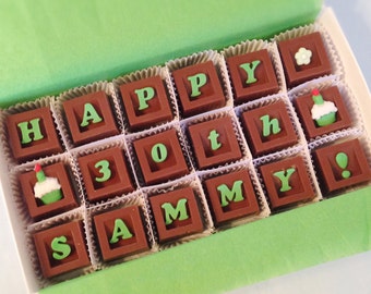 Personalized Birthday Chocolates - Custom Chocolate Birthday Gift - Unique Birthday Gifts - Birthday Chocolates - Chocolate Gift for Him