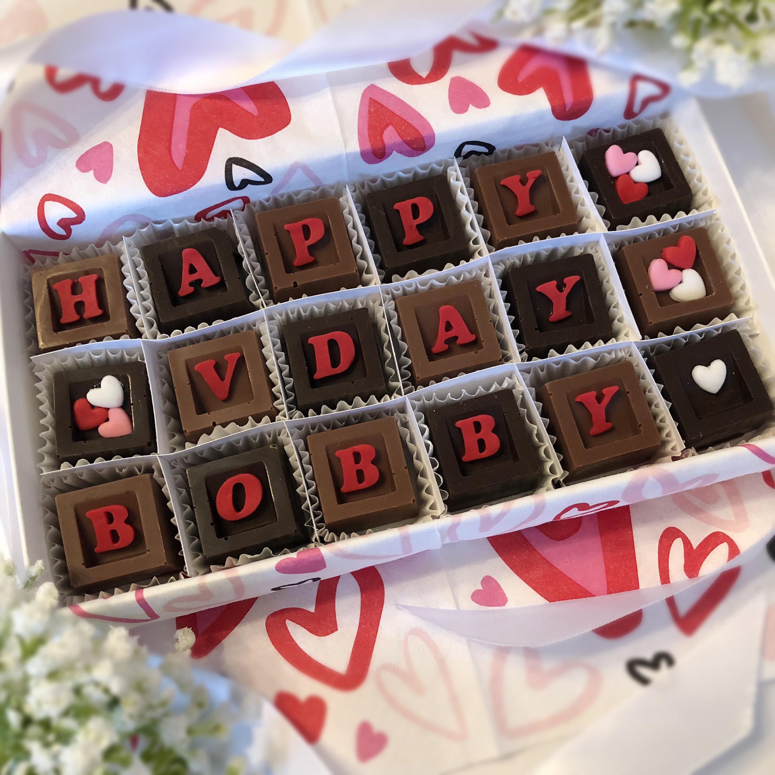Chocolates personalizados del Día de San Valentín Feliz Regalo de San  Valentín de chocolate Chocolates de San Valentín personalizados -   México