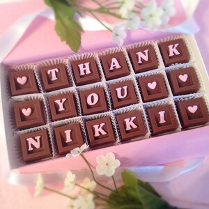 Thank You Chocolates Unique Thank You Gift Gifts For Her Chocolate Thank you Gift Hostess Gift Thank You Chocolates Chocolate image 1